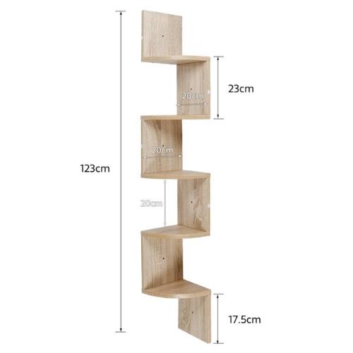 dimensions de l'étagère d'angle pour plante en bois blanc