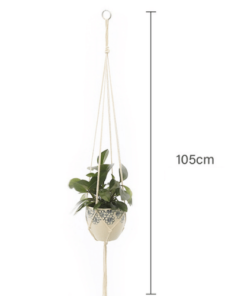 dimensions de la suspension plante macramé en corde