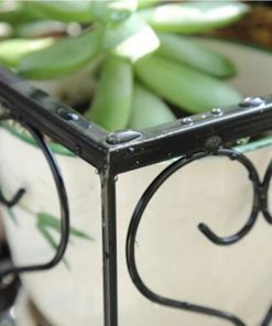 angle du support pour plante de balcon avec pots
