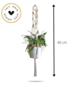 dimensions de la suspension pour plantes en macramé fait main