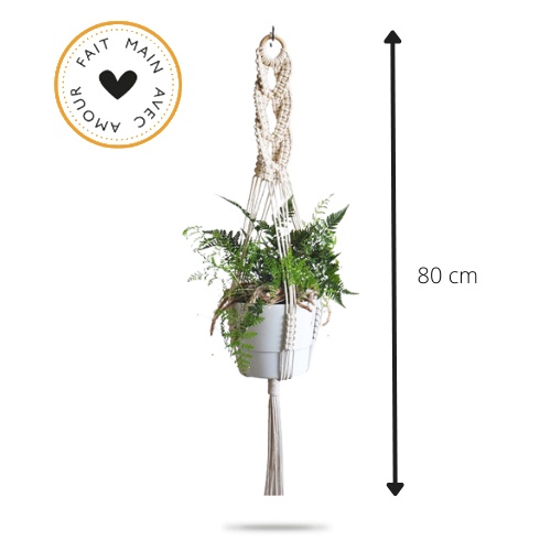 dimensions de la suspension pour plantes en macramé fait main