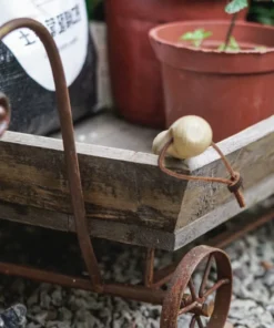 Chariot Plante Vintage Bois Américain résistant