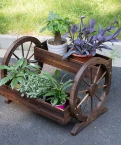 Porte Plante Exterieur en Bois