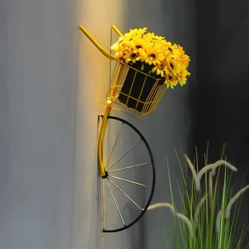 Porte Plante Vélo jaune