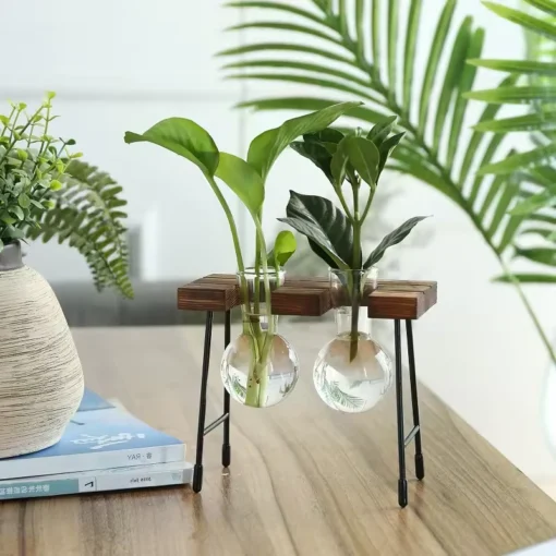 Support Plante Intérieur Bois