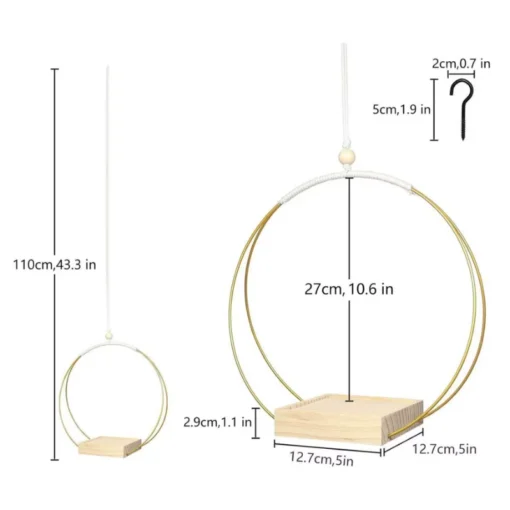 les dimensions de la Suspension pour Plante Intérieur