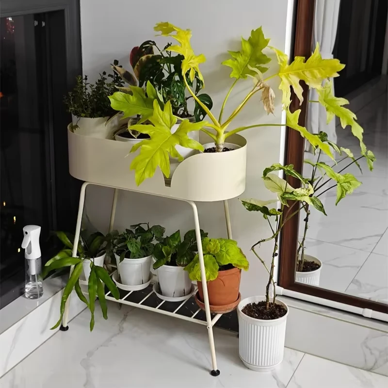 Support Pot de Fleurs Interieur à deux étages