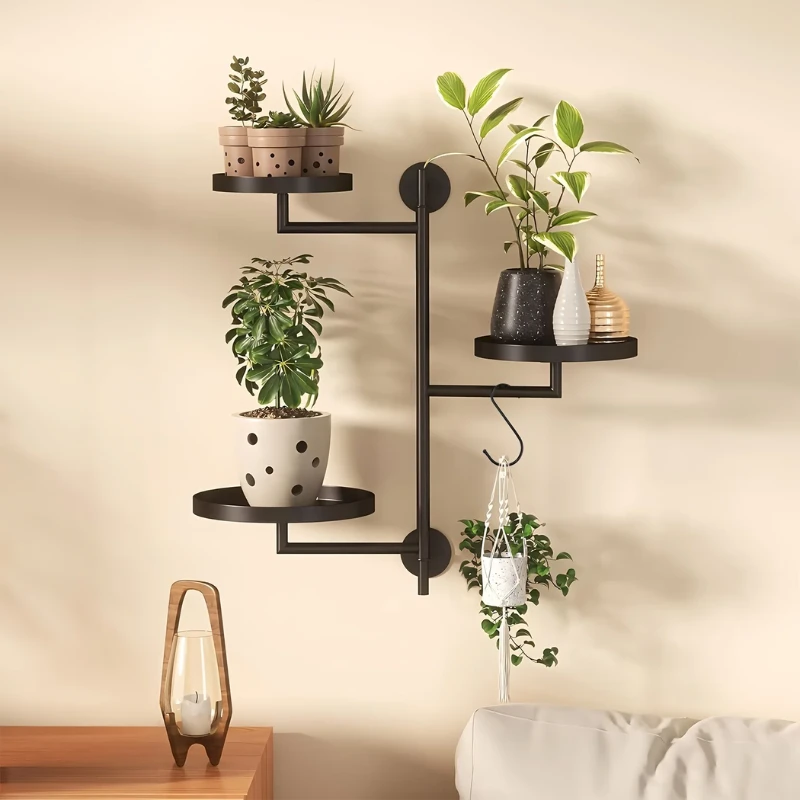 Étagère à Plantes Aromatiques Noir