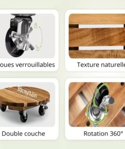 Plateau Roulant pour Plante