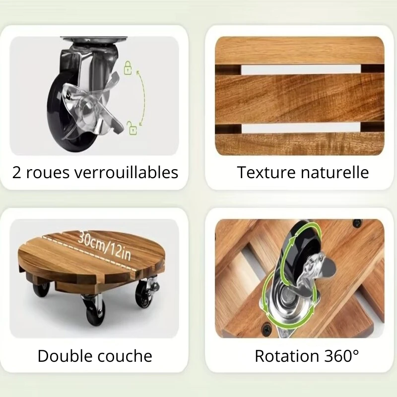 Plateau Roulant pour Plante
