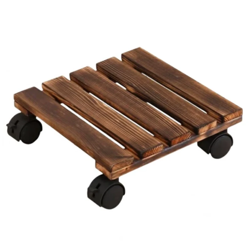 Plateau en bois à Roulette Plante