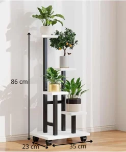 Étagere Balcon Plantes Noir