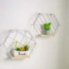 Etagere bois Fer Forge Blanc