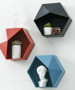 Support Mural Pot de Fleurs hexagonal