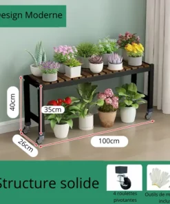 Plateau à Roulette pour Plante 40cm