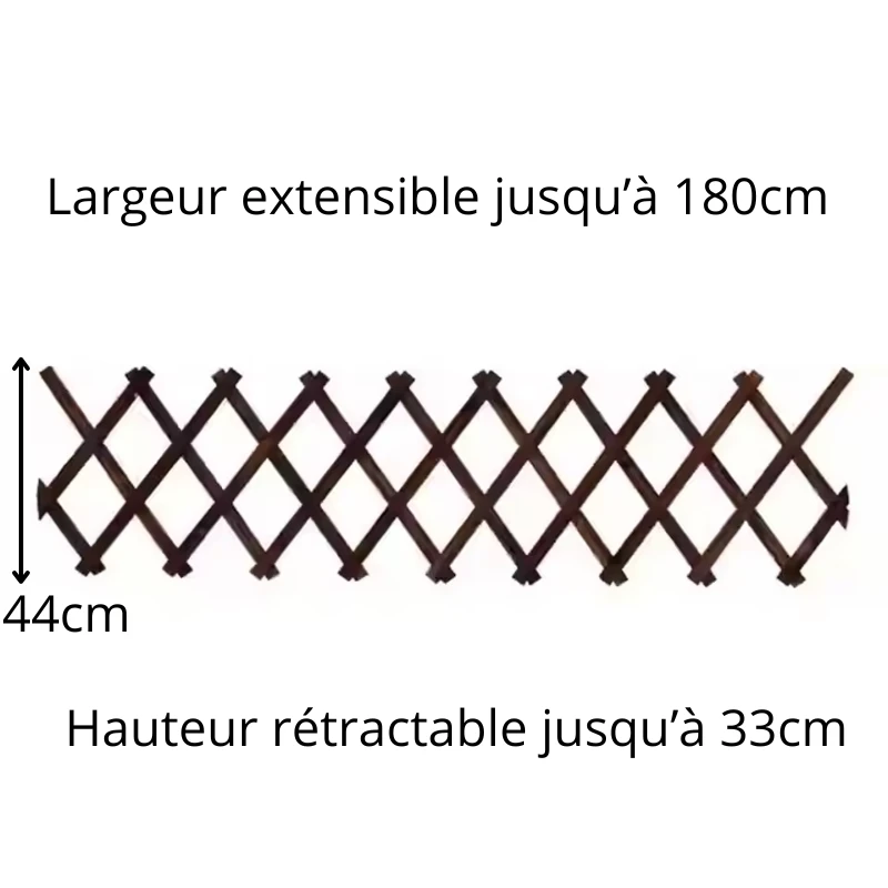 Treillis en Bois pour Plantes Grimpantes dimensions