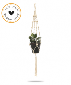 Support pour plantes suspendu en macramé, style bohème