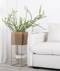 Support pour plantes en métal noir à plusieurs niveaux, style moderne