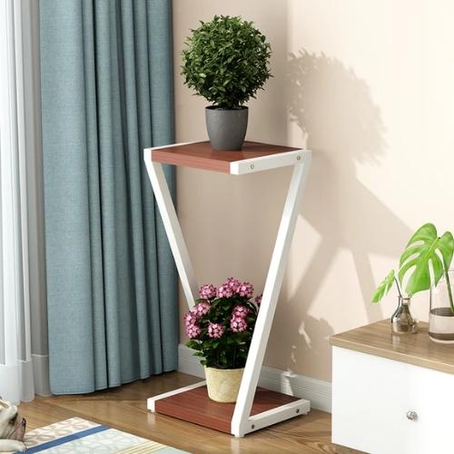 Support pour plantes scandinave en bois et métal